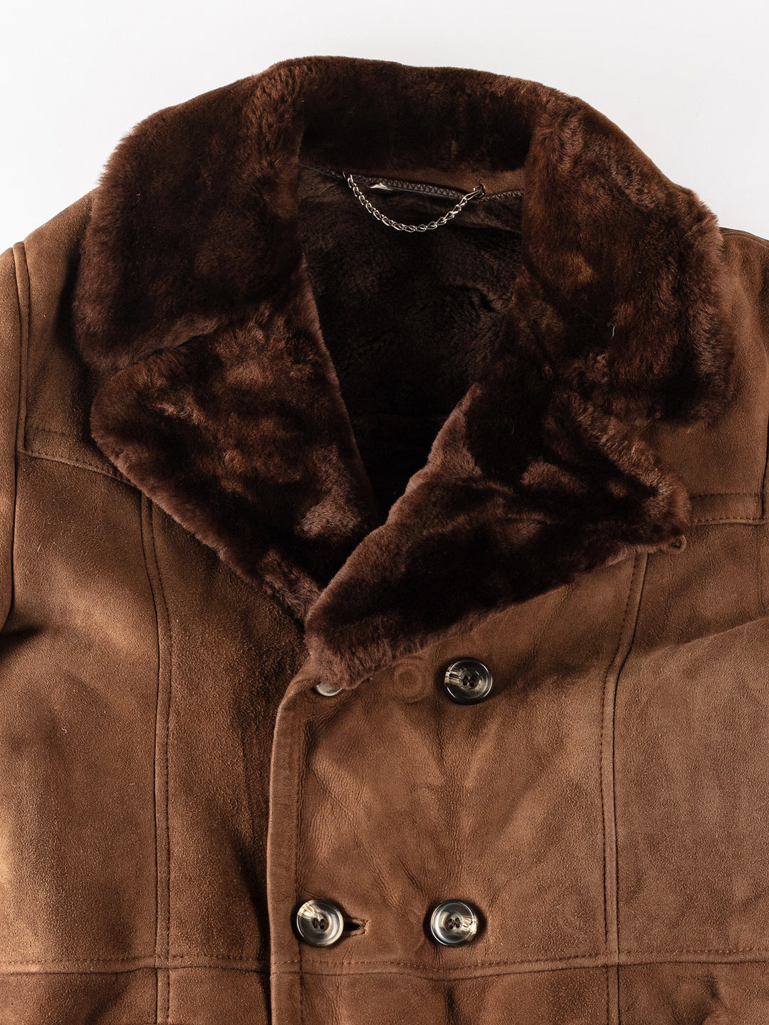 Vintage 70's Men Sheepskin Coat in BrownVN317