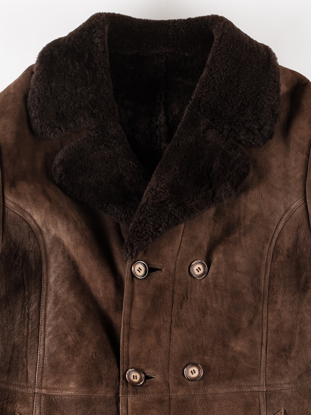 Vintage 70's Men Sheepskin Coat in BrownVN309