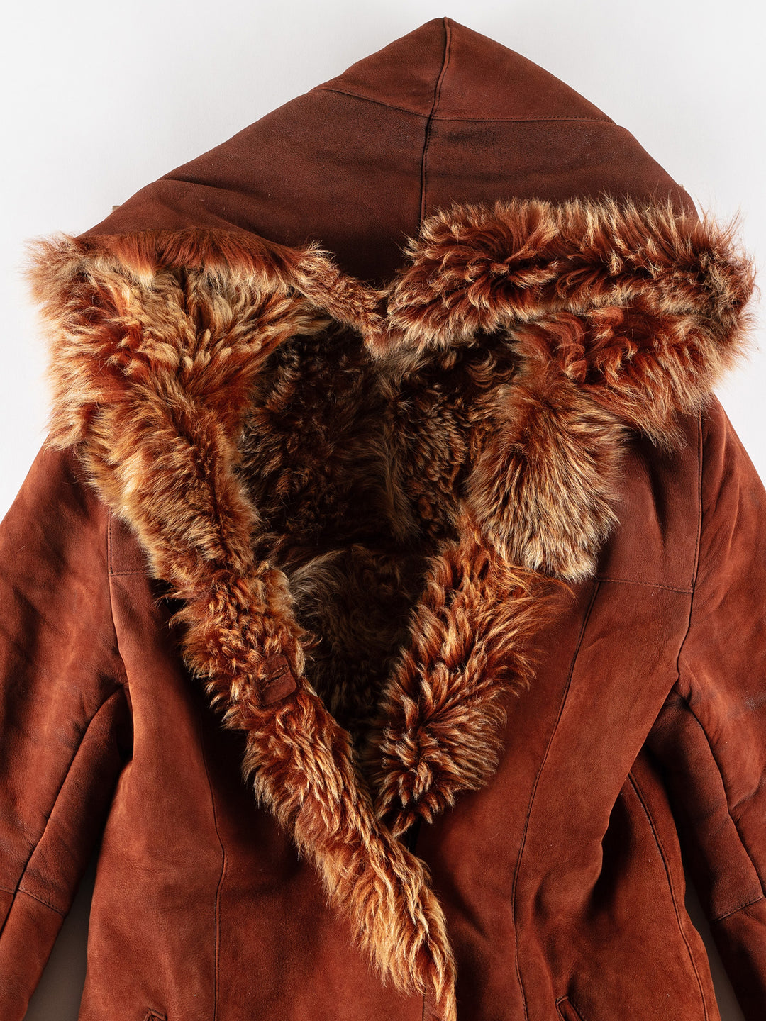 Vintage 70's Women Sheepskin Coat in BrownMN795