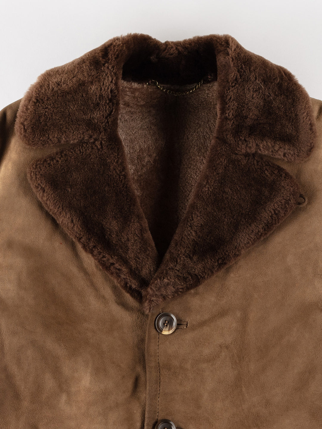 Vintage 70's Men Sheepskin Coat in BrownVN576