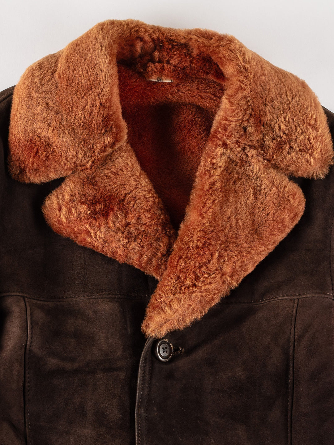 Vintage 70's Men Sheepskin Coat in BrownVN685