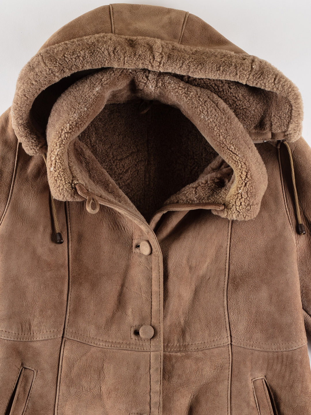 Vintage 70's Women Sheepskin Coat in BeigeMN680