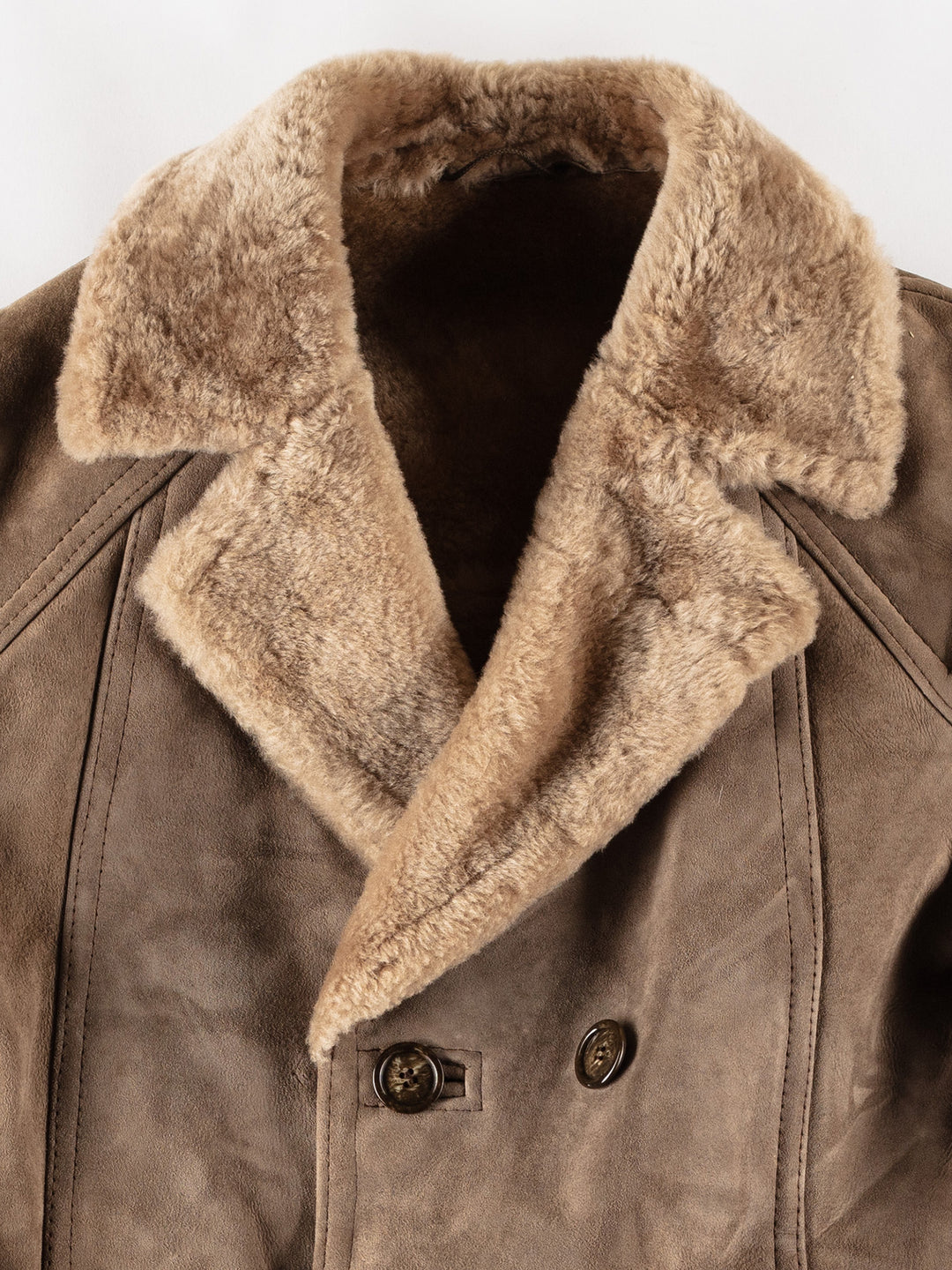Vintage 70's Men Sheepskin Coat in BeigeVN785