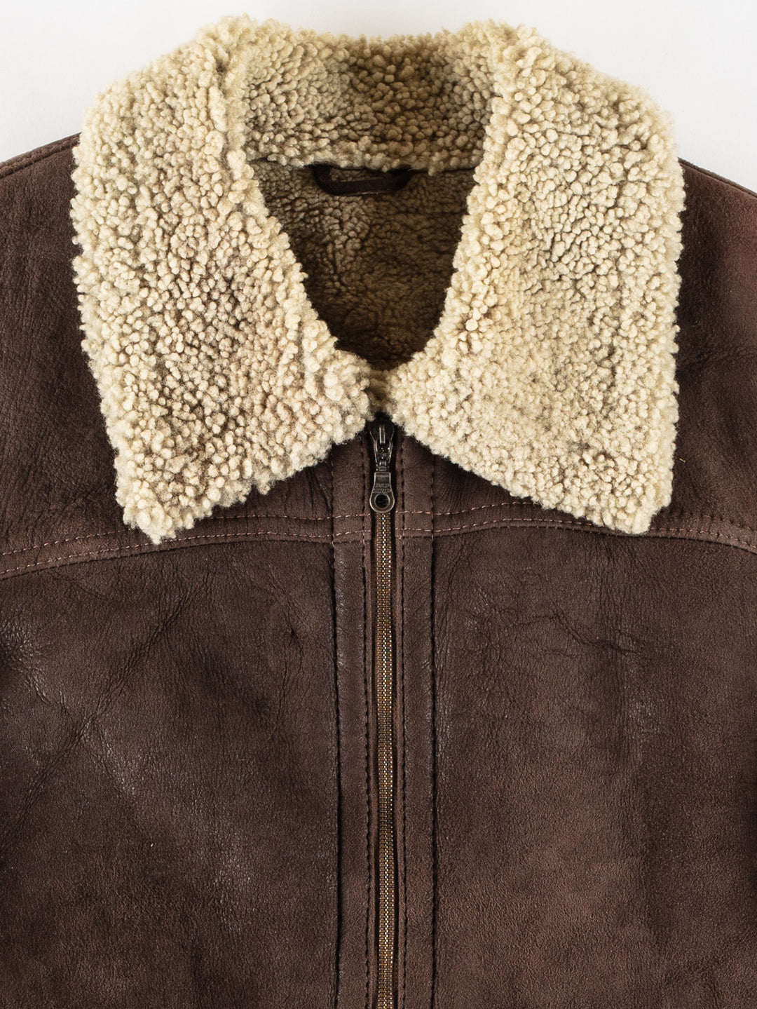 Vintage 80's Men Sheepskin Coat in BrownVN750