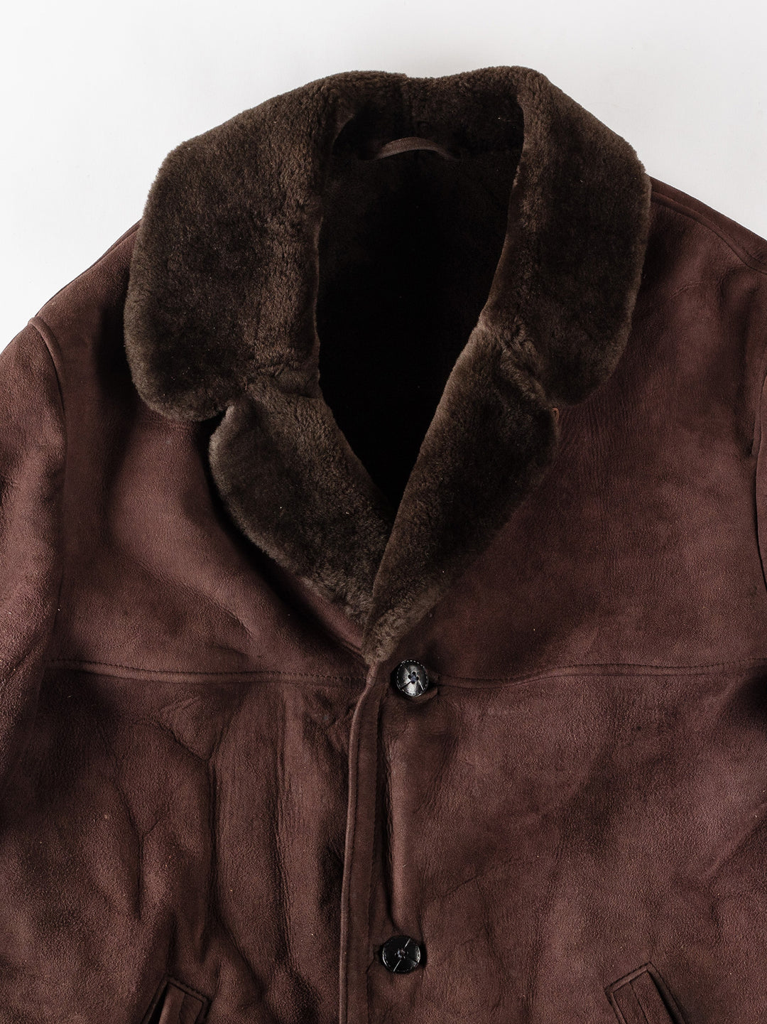 Vintage Men Sheepskin Coat in BrownMN333