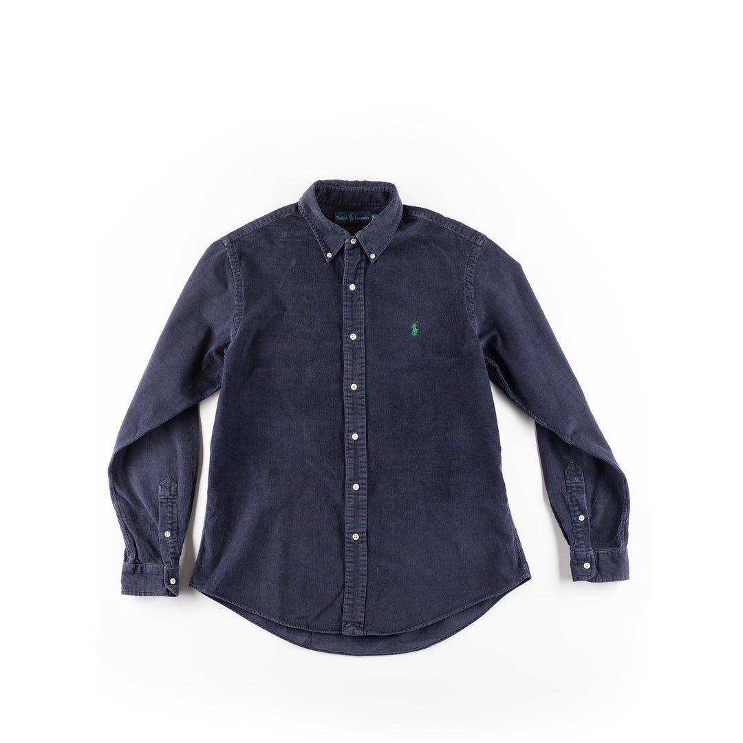 Vintage 00's Men Ralph Lauren Corduroy Shirt in Blue