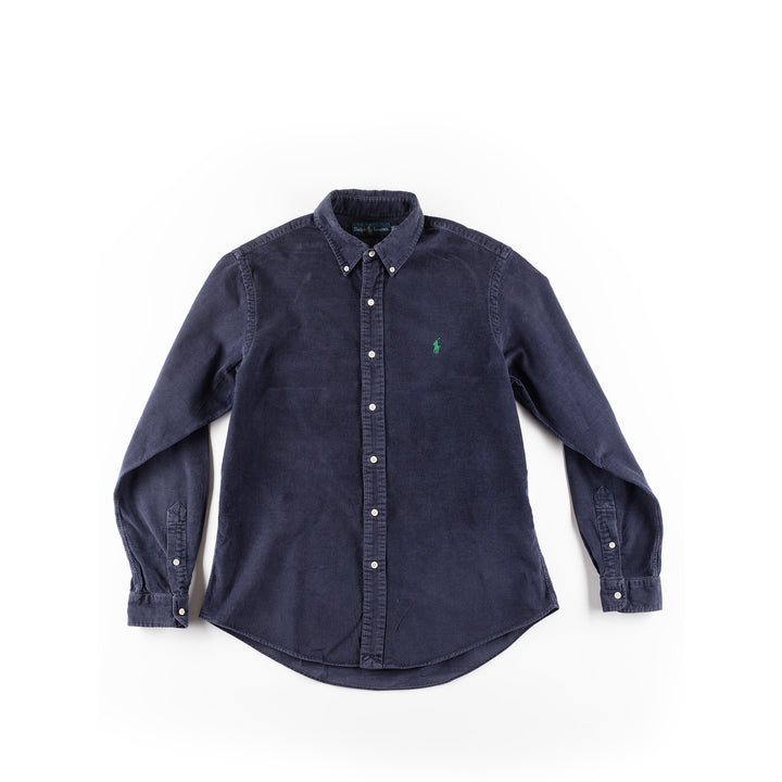 Vintage 00's Men Ralph Lauren Corduroy Shirt in Blue