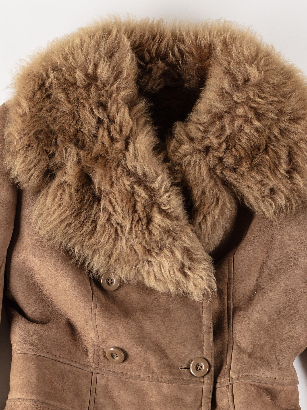 Vintage 70's Women Sheepskin Coat in BrownMN593