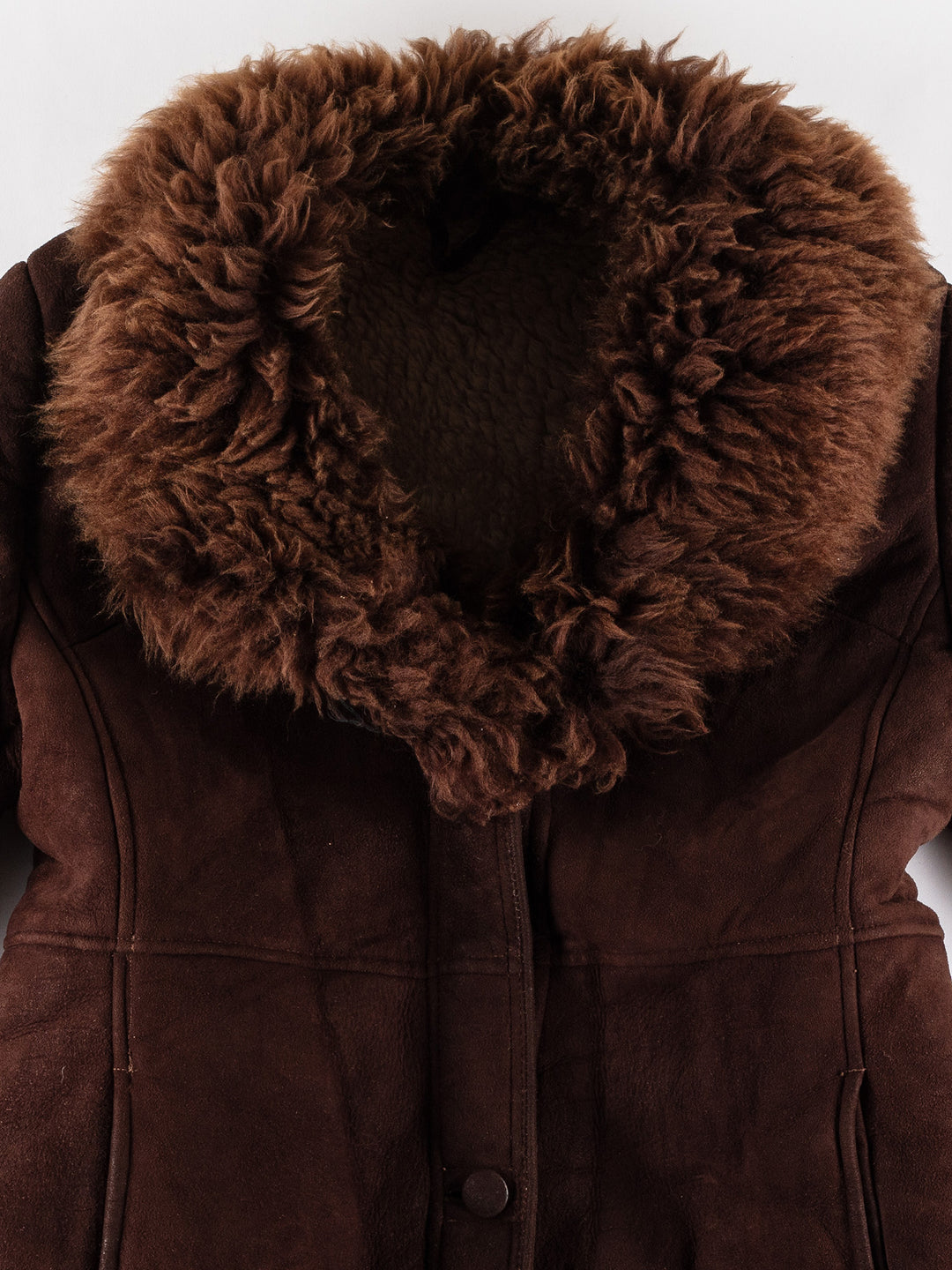 Vintage 70's Women Sheepskin Coat in BrownMN506