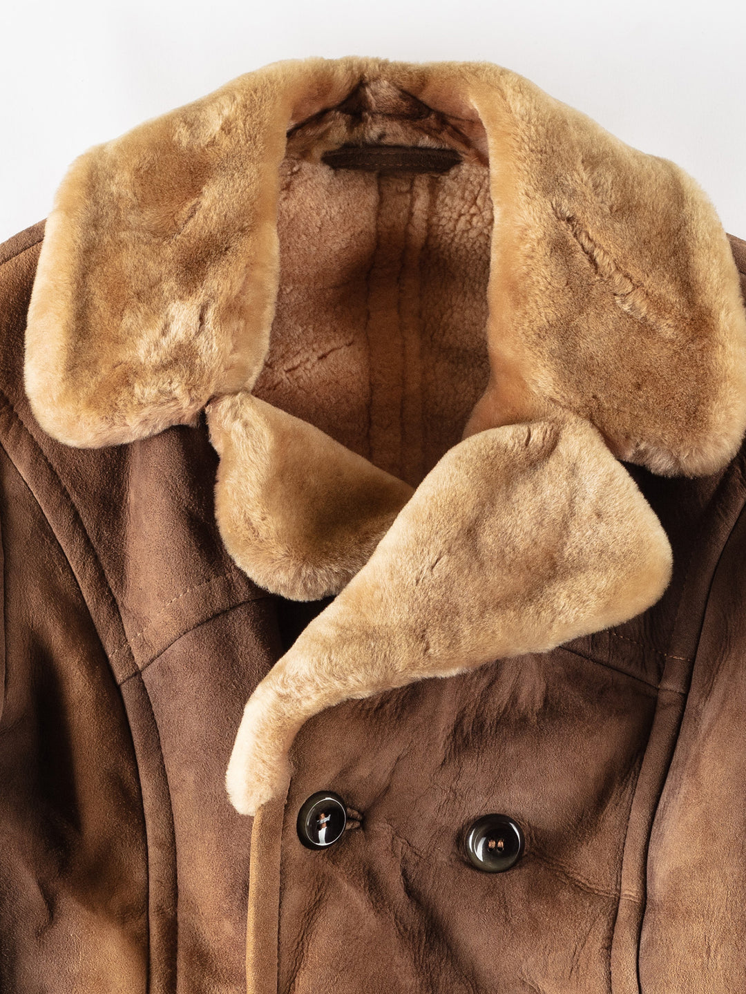 Vintage 70's Men Sheepskin Coat in BeigeVN389