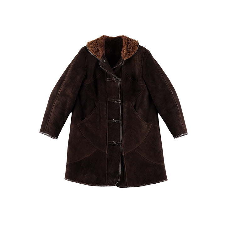 Vintage 70's Men Sheepskin Coat in BrownVN617