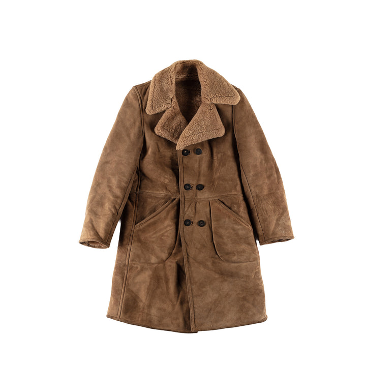 Vintage 70's Men Sheepskin Vest in BrownVN580