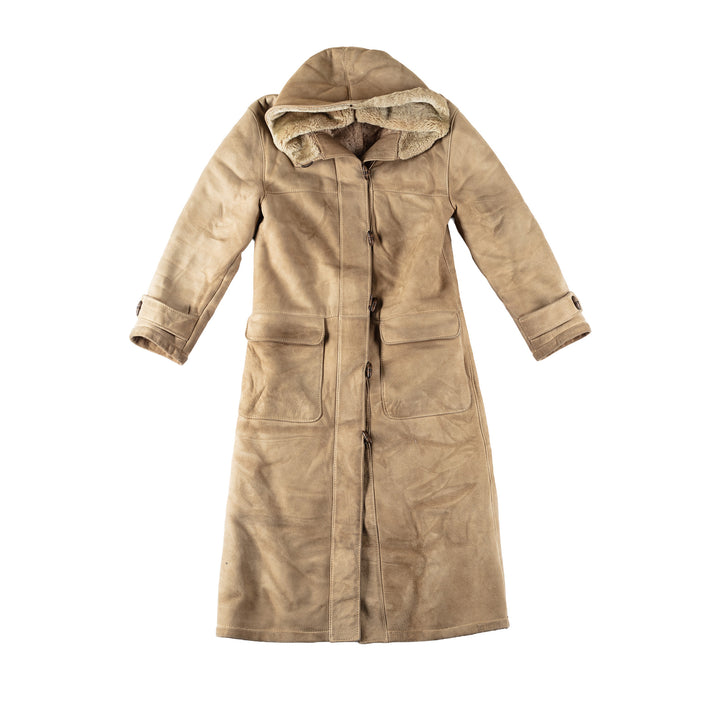 Vintage 70's Women Sheepskin Coat in BeigeMN559