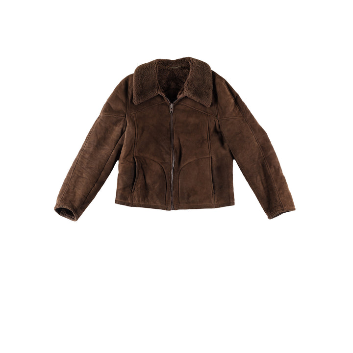 Vintage 70's Men Sheepskin Jacket in BrownVN652