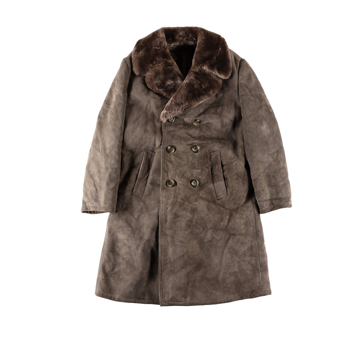 Vintage 70's Men Sheepskin Coat in GrayVN559