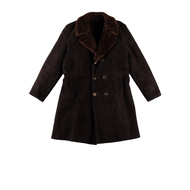Vintage 70's Men Sheepskin Coat in BrownVN633