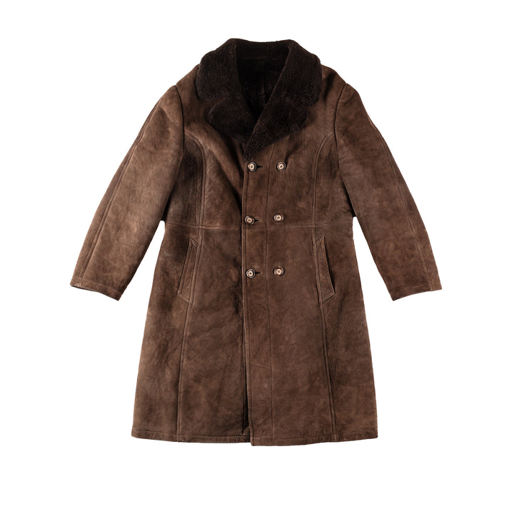 Vintage 70's Men Sheepskin Coat in BrownVN309