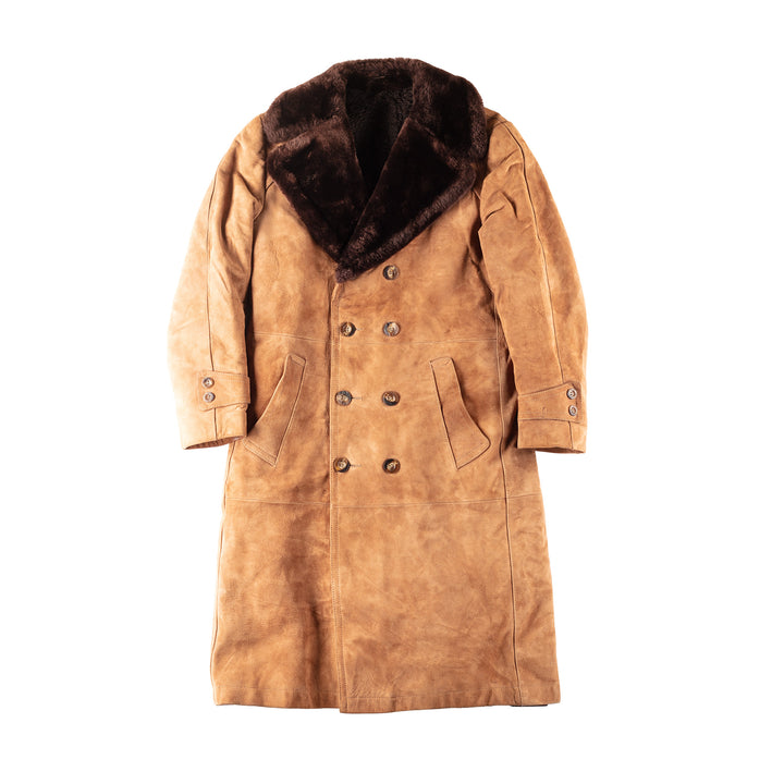 Vintage 70's Men Sheepskin Coat in Brown