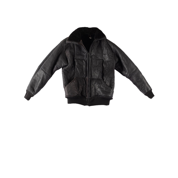 Vintage 90's Men Sheepskin Jacket in BlackVN284