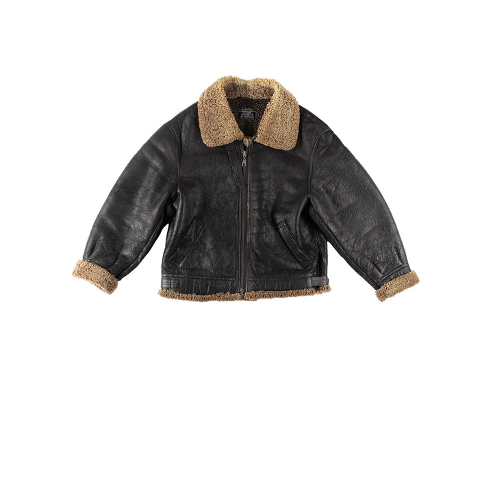 Vintage 80's Men Sheepskin Jacket in BlackVN271