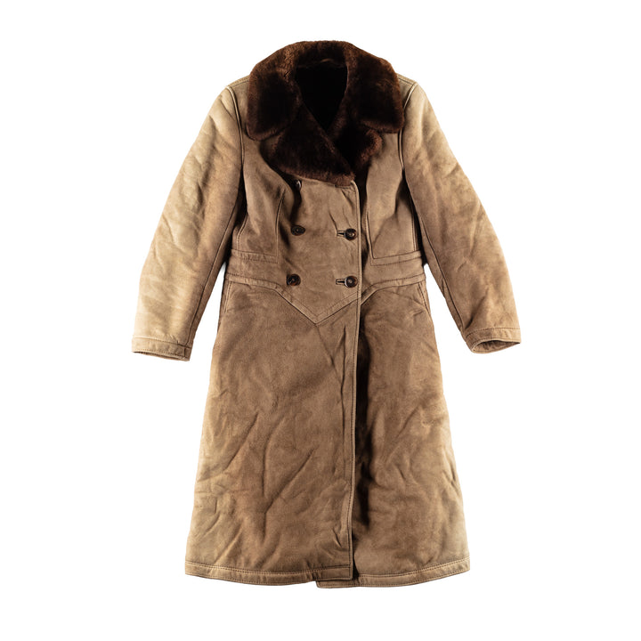 Vintage 70's Women Sheepskin Coat in BrownMN807