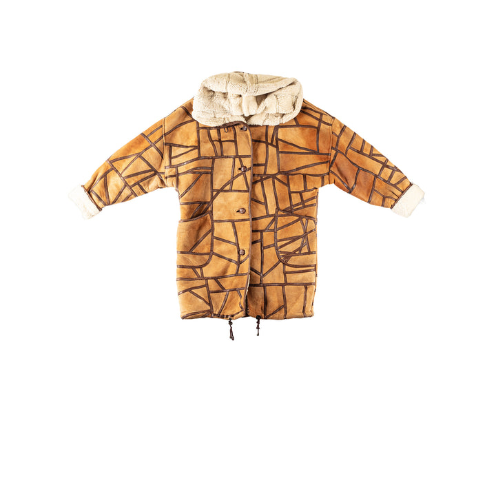 Vintage 80's Women Sheepskin Coat in BrownMN312