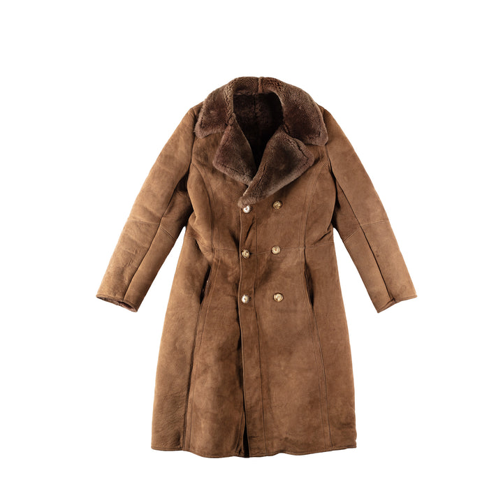 Vintage 70's Men Sheepskin Coat in BrownVN292