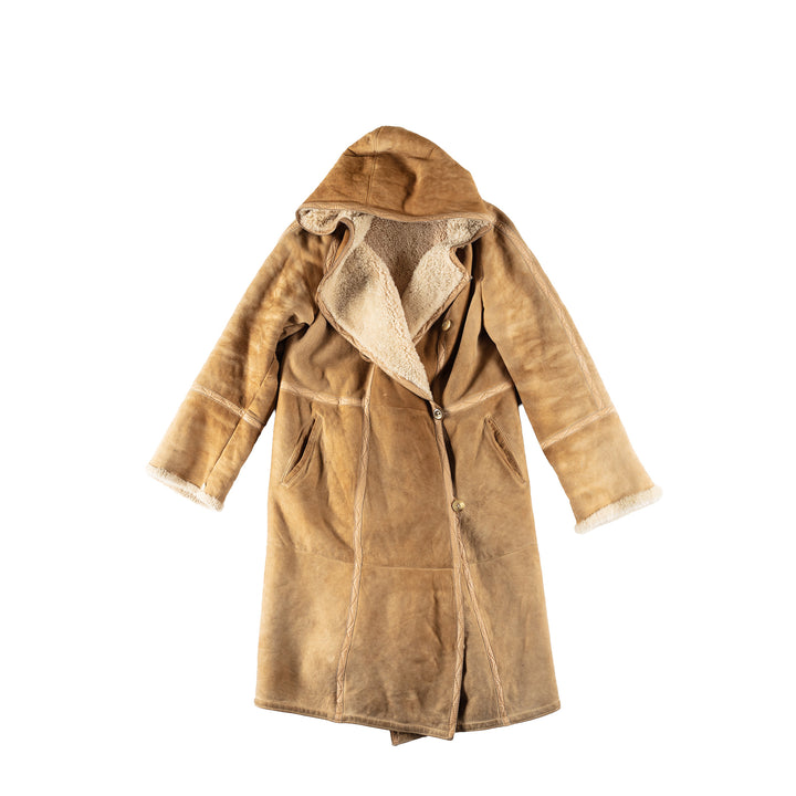 Vintage 70's Women Sheepskin Coat in BrownMN718