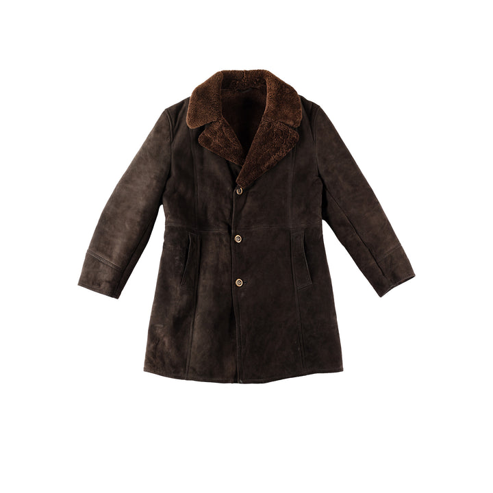 Vintage 70's Men Sheepskin Coat in BrownVN307