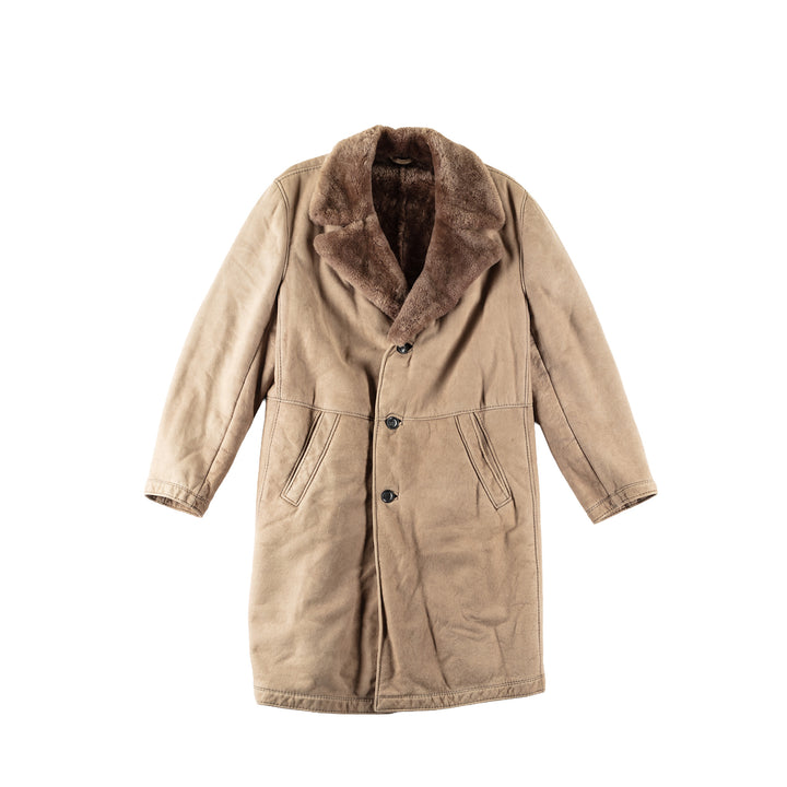 Vintage 70's Men Sheepskin Coat in BeigeVN560