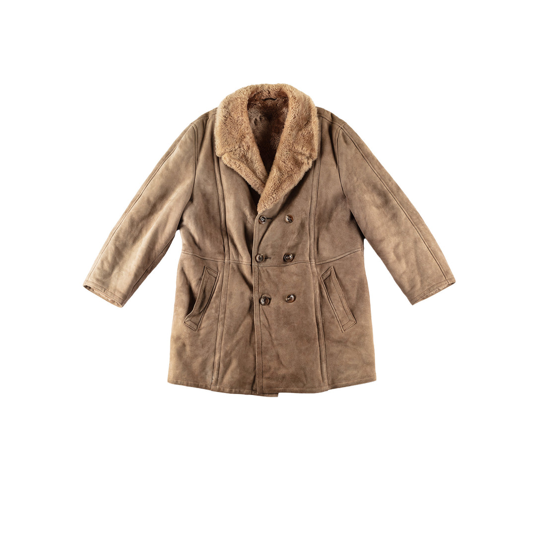 Vintage 70's Men Sheepskin Coat in BeigeVN614