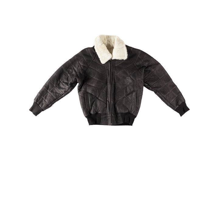Vintage 90's Men Sheepskin Jacket in BlackVN355