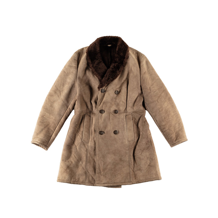 Vintage 70's Men Sheepskin Coat in BeigeVN567