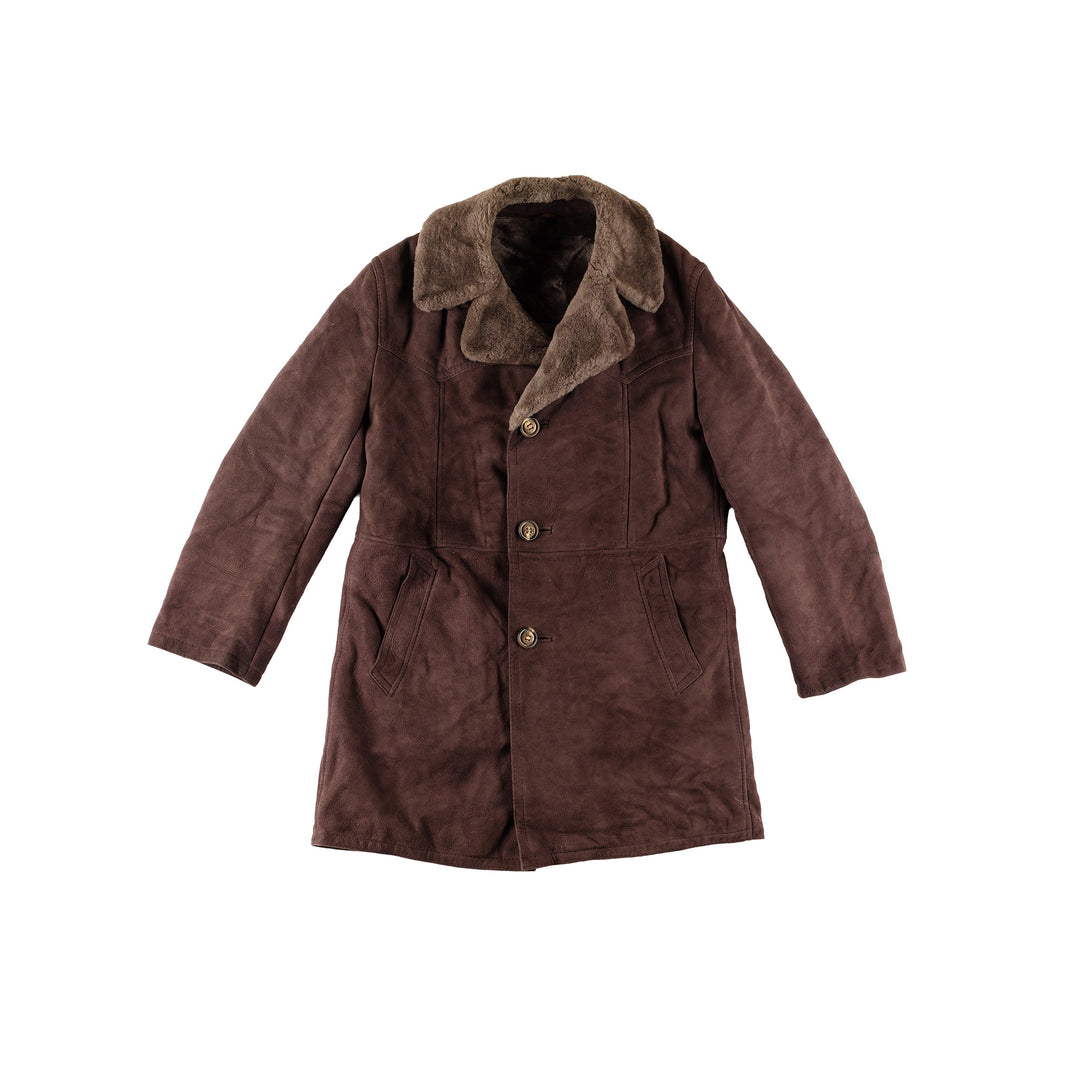 Vintage 70's Men Sheepskin Coat in BrownVN570