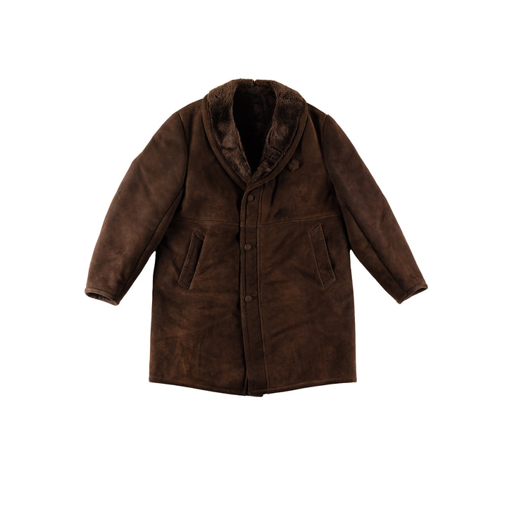 Vintage 70's Men Sheepskin Coat in BrownVN771