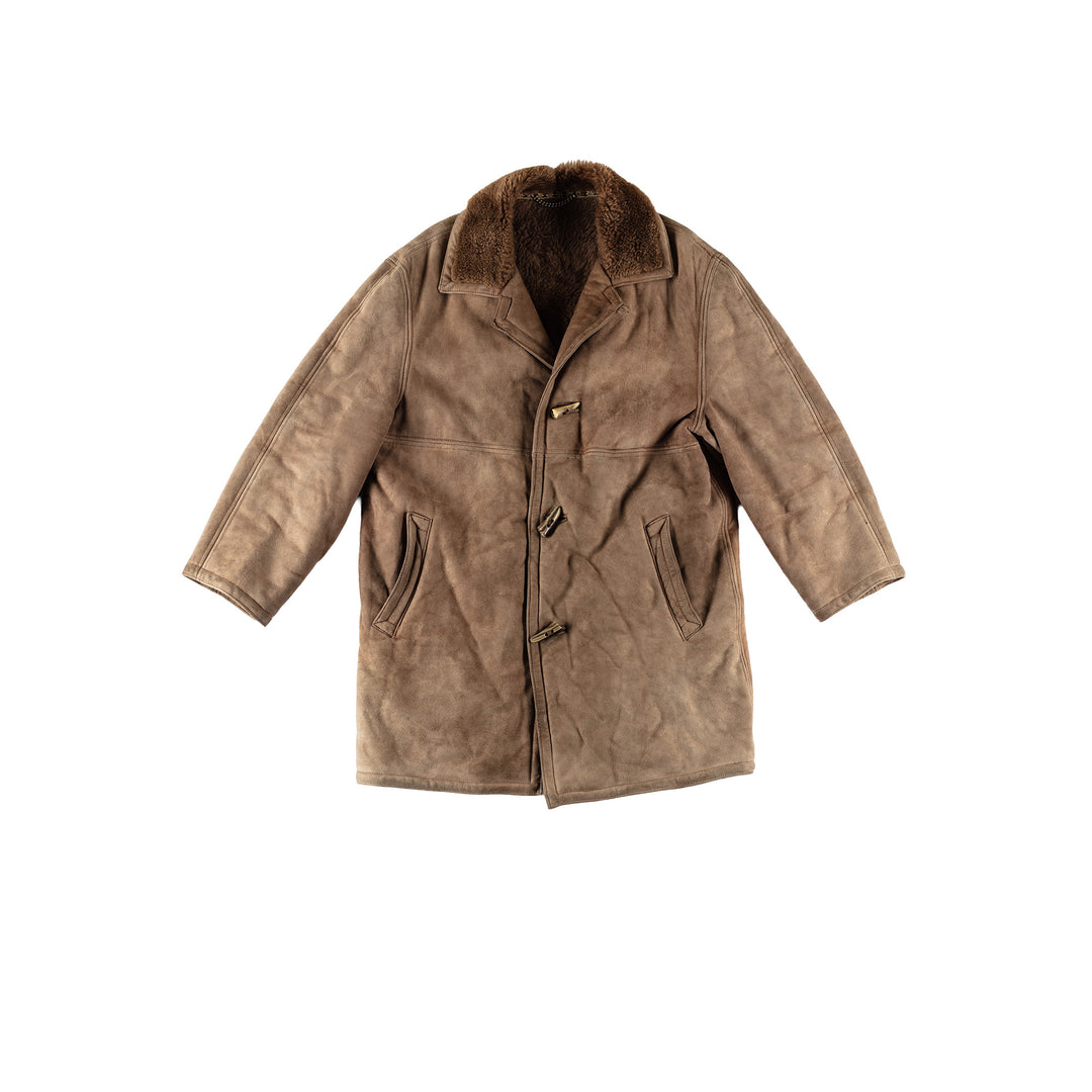 Vintage 70's Men Sheepskin Coat in BeigeVN692