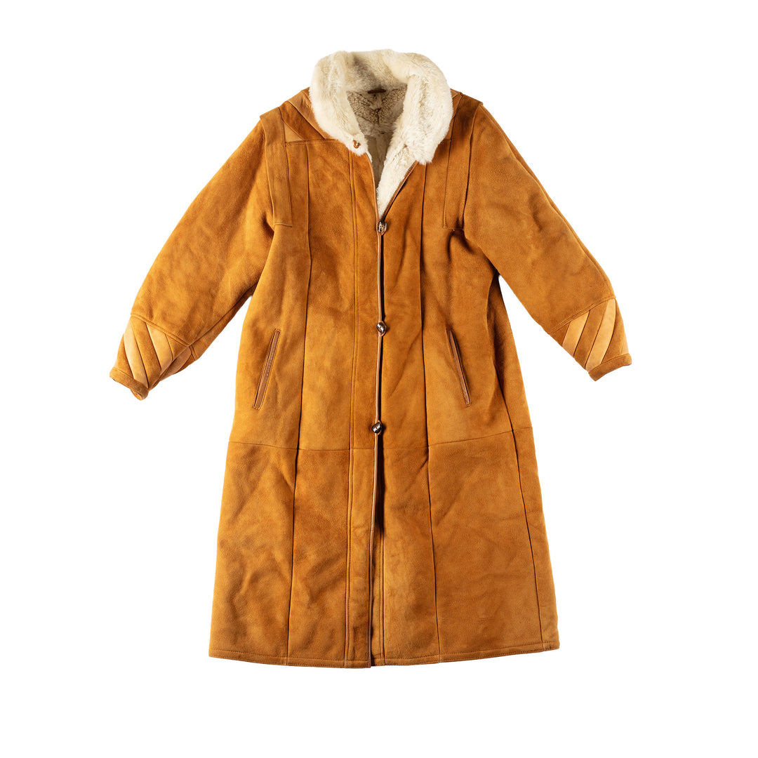 Vintage 70's Women Sheepskin Coat in BrownMN559