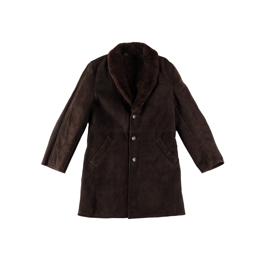 Vintage 70's Men Sheepskin Coat in BrownVN670