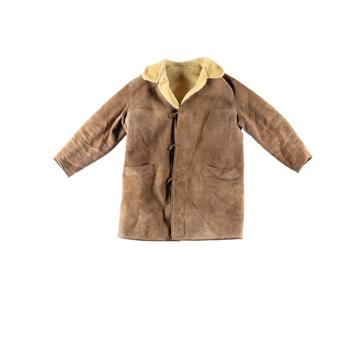 Vintage 80's Men Sheepskin Coat in BeigeVN399