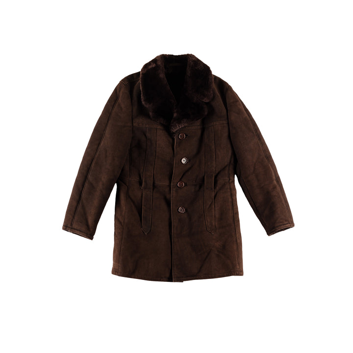 Vintage 70's Men Sheepskin Coat in BrownVN727