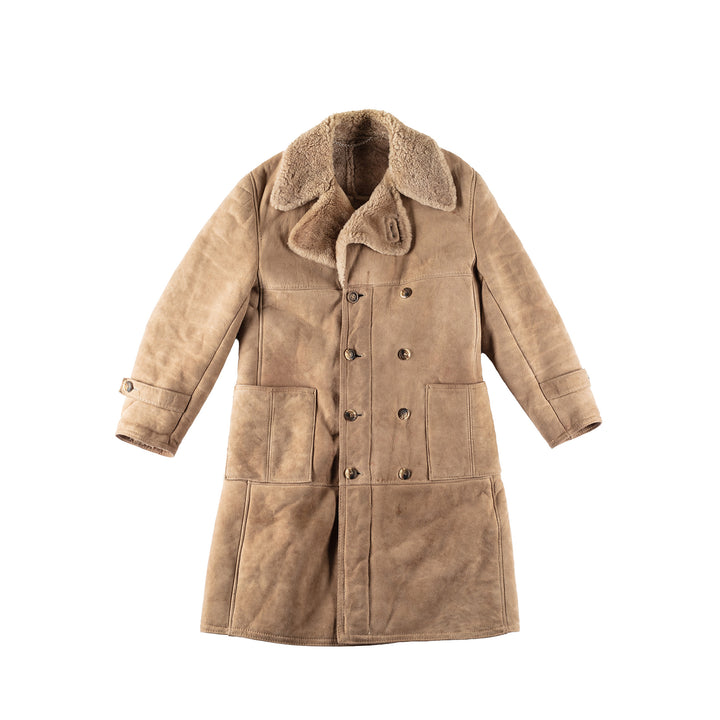 Vintage 70's Men Sheepskin Coat in BeigeVN412