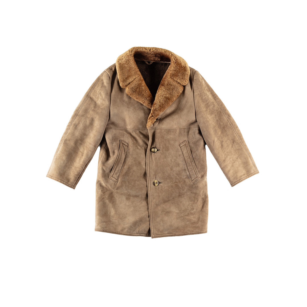 Vintage 70's Men Sheepskin Coat in BeigeVN627