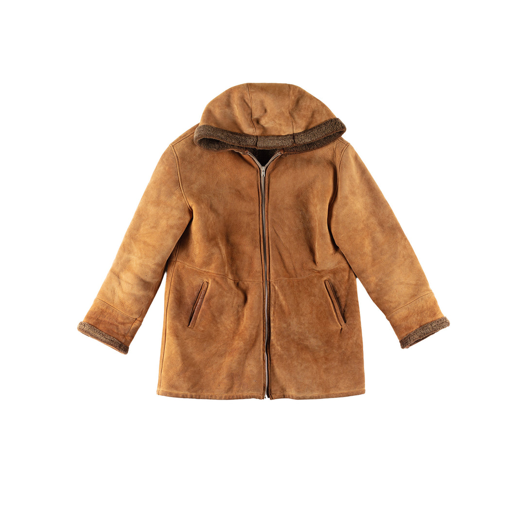 Vintage 70's Women Sheepskin Coat in BrownMN774