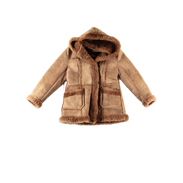 Vintage 70's Women Sheepskin Coat in BrownMN274