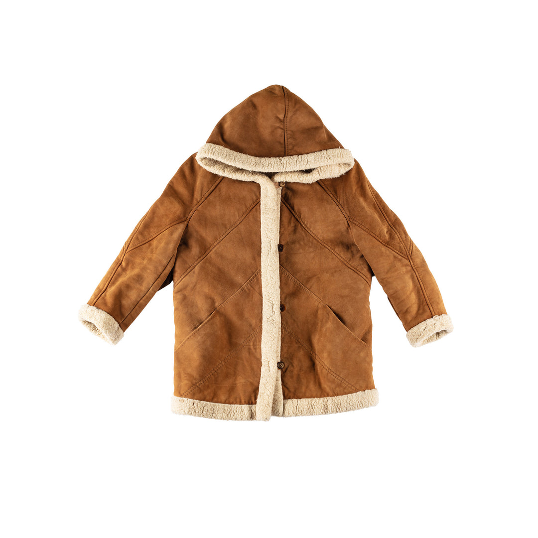 Vintage 70's Women Sheepskin Coat in BrownMN602