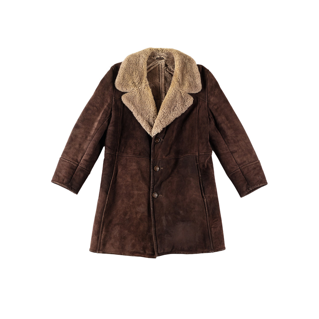 Vintage 70's Men Sheepskin Coat in BrownVN305