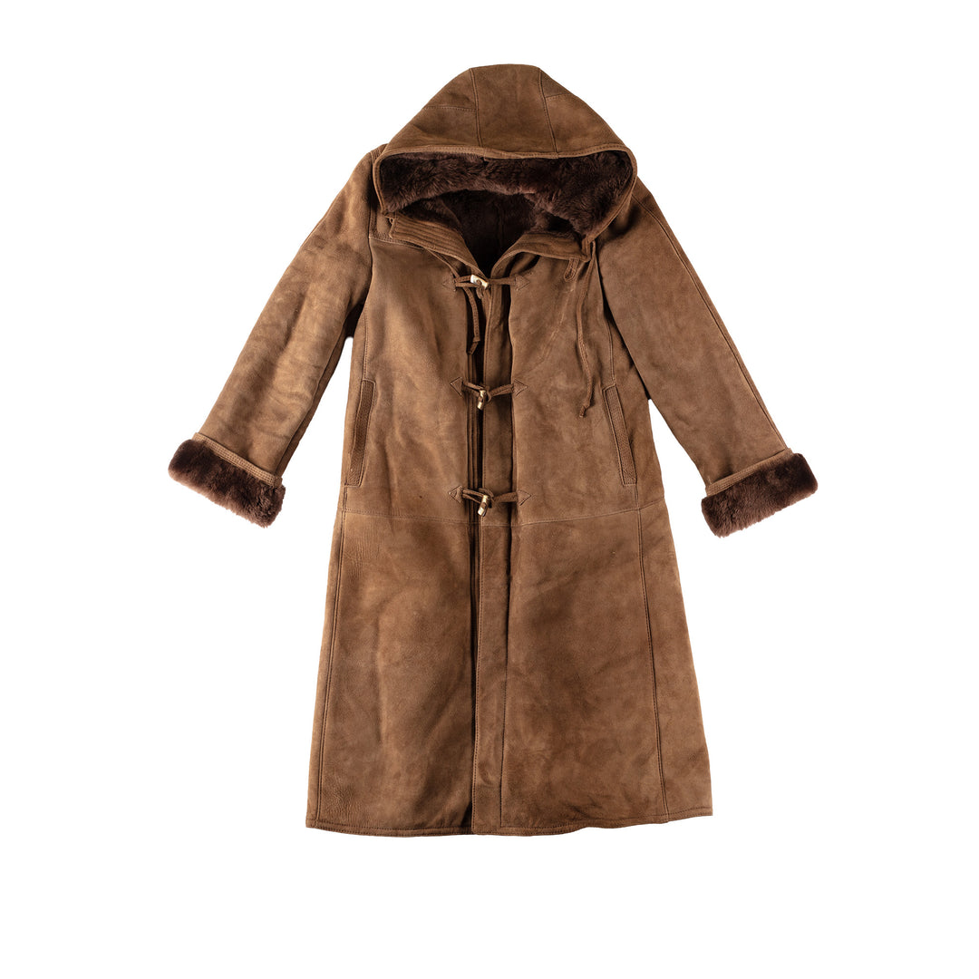 Vintage 70's Women Sheepskin Coat in BrownMN549