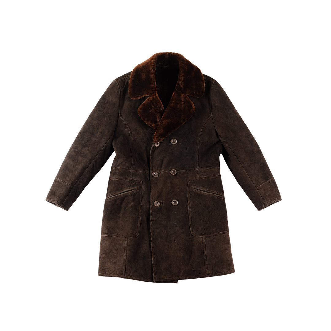 Vintage 70's Men Sheepskin Coat in BrownVN270