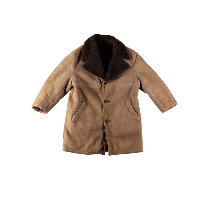 Vintage 70's Men Sheepskin Coat in BrownVN553