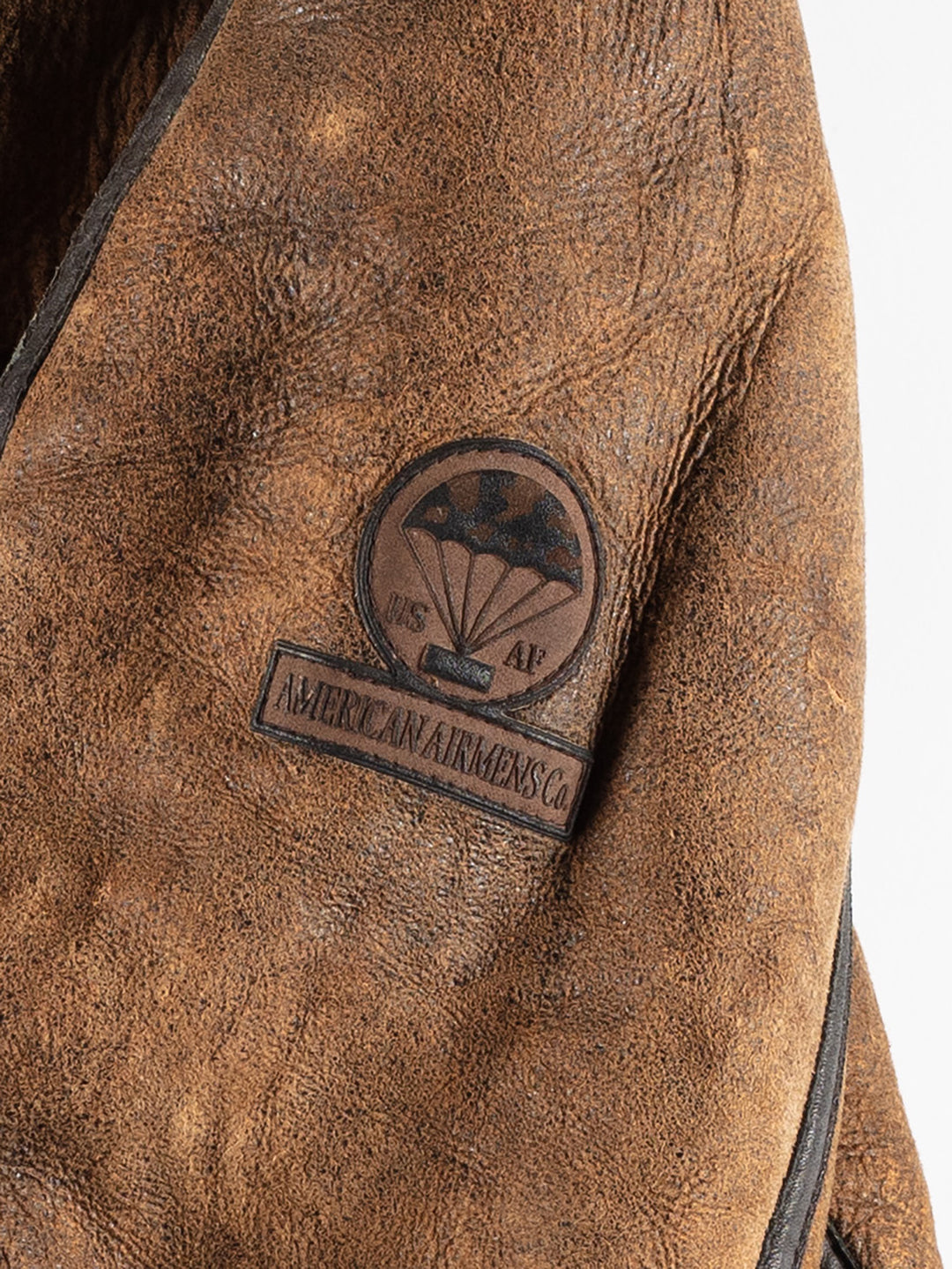 Vintage 80's Men Sheepskin Jacket in BrownVN782